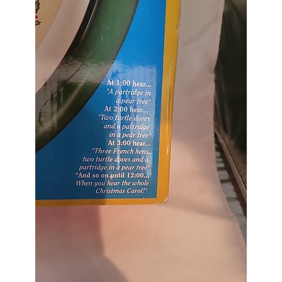 12 Days of Christmas Musical Wall Clock Kurt Adler Santas Action World 1999 Test - Picture 5 of 13